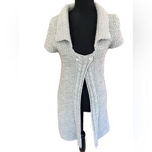 St Ambecco made in Italy wool/acrylic blend duster style gray sweater size S